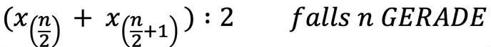 Formel Median gerader Datensatz formel-median-gerader-datensatz