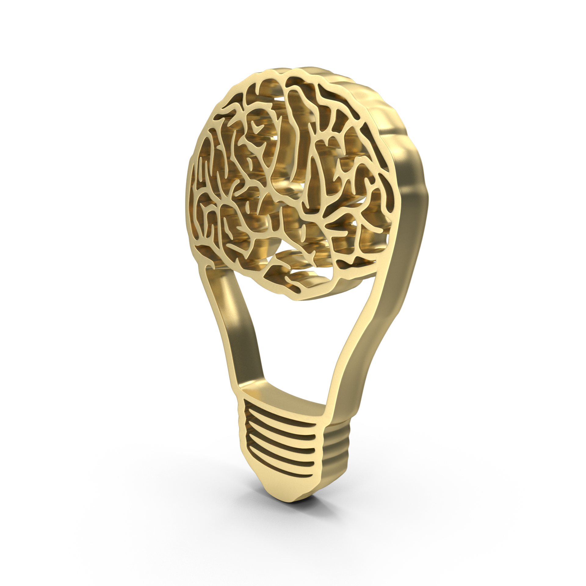 Brain Light Bulb Gold.H03.2k